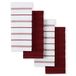 KitchenAid Albany Keukenhanddoek, 4 stuks, rood (Smoked Paprika Red) en wit, 40,6 cm x 66 cm
