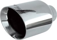 Simoni Racing Embout d'échappement Rond/Biseauté Inox - Ø114xL210mm - Argent - 60mm - Fixation à pince