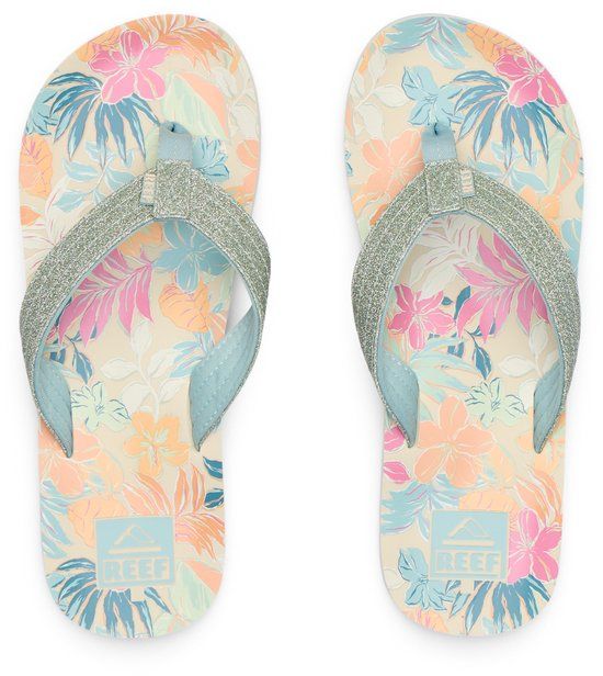 Reef Kids Ahi Tropical Floral Meisjes Slippers - Roze - Maat 33