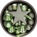 Bellatio Decorations kerstballen set - 34-dlg - salie groen - incl. piek - kunststof