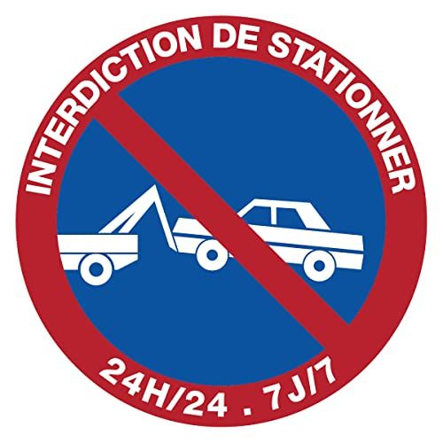 Ambiance Sticker Signaalsticker - Rond - 40 cm - Niet parkeren - NF ISO7010 - Waterbestendig