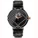 Police Montre femme avec accent strass et bracelet en cuir