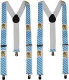 Merkloos 2x Beierse Oktoberfest verkleed bretels voor volwassenen