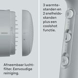 Braun Föhn HD2.35, Krachtige Föhn met Diffuser, Gladmakende Kam en Blaasmond, IONTEC Technologie, 2200W Motor met 3 warmte- en 2 snelheidsstanden, Satijngrijze Afwerking, BRHD235E