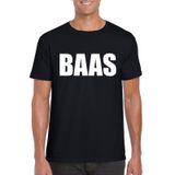 Bellatio Decorations Shoppartners Bv Baas tekst t-shirt zwart heren S