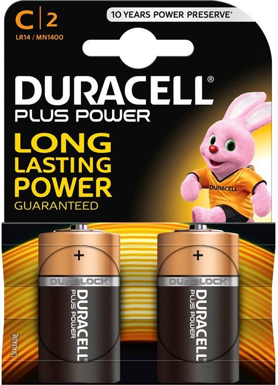Duracell Plus Power C Alkaline Batterijen - 2 stuks