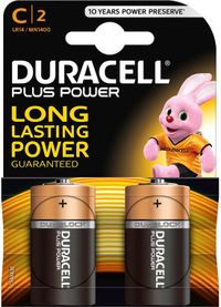 Duracell Plus Power C Alkaline Batterijen - 2 stuks