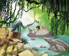 KOMAR Jungle Book Swimming with Baloo Fotobehang 368x254cm 8-delig