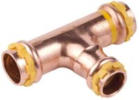 VSH SudoPress T-stuk koper gas verloop i/i/i 22x15x22 Type SPG5130RV