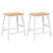VidaXL Barstoelen 2 stuks massief hout wit
