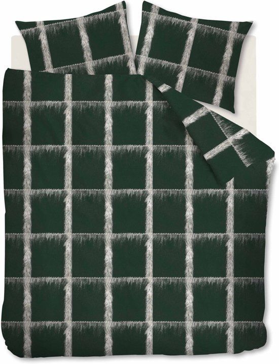 At Home Traditional Dekbedovertrek Katoen Groen 200x200/220 cm