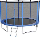 Trampoline d'extérieur sans marque avec filet de sécurité, bleu, 366 cm