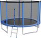 Trampoline d'extérieur sans marque avec filet de sécurité, bleu, 366 cm