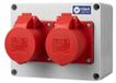 Hilark cable tech PCE Bouwstroomverdeeler, 16A, 2x400V, IP44, voor wandmontage, niet aangesloten