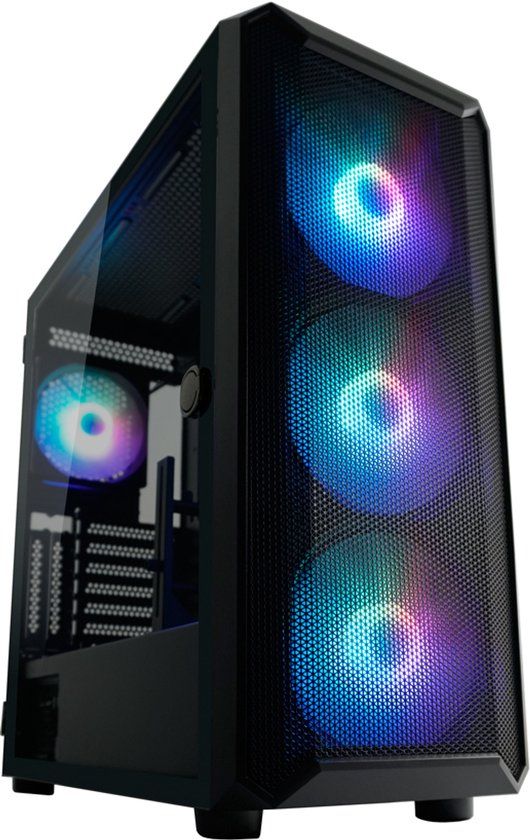 LC-POWER Obsession Midi Tower ATX PC Case - Zwart