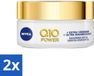 NIVEA Q10 Power Dagcrème Extra Voedend - Anti-Rimpel Crème - SPF 15 - Biologische Arganolie - Droge huid - 50 ml - 2 stuks