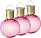 Kaemingk 3x Lanterne de jardin LED rose solaire éclairage 11 cm
