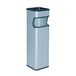 OFITURIA® Asbak voor de vloer en de muur voor buiten, metallic, 24 liter, kleur zilver, uitneembaar in zwart