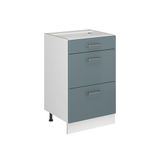 Vicco Keukenonderkast R-Line, Blauw-grijs/Wit, 50 cm zonder werkblad