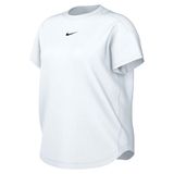Nike One Relaxed Dri-Fit shirt met korte mouwen (dames, grote maten), wit/zwart, FN2816-101, 1X