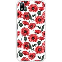 Huawei Beschermende siliconen hoes compatibel met Y5 2019 Poppy Flowers