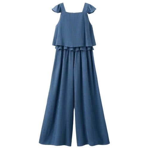 Mango Kids jumpsuit donkerblauw