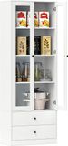 HOMCOM Keukenkast Spaanplaat 59x30x164cm Wit