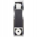 Balneo INOX Wandkluis met toiletrolhouder - 74x20,8cm