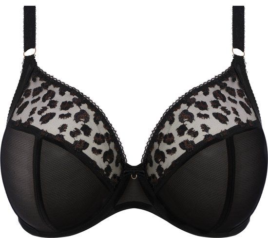 Elomi Namrah - Beugel-BH - Zwart - Dames - Maat: Plus Size