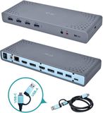 i-Tec CADUAL4KDOCK USB-C Docking Station - Grijs