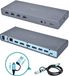 i-Tec CADUAL4KDOCK USB-C Docking Station - Grijs