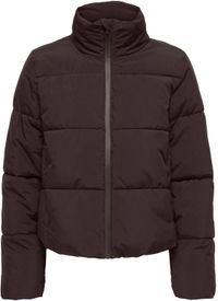 JDY Dames Lange Mouw Puffer Jas Chocolate Torte