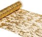 Chaks Kerst thema tafelloper op rol - goud - 29 x 500 cm - polyester