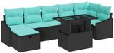 vidaXL Banc de jardin 2 places Polyrotin Noir/Bleu
