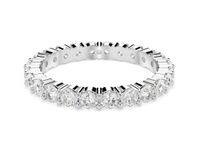 Swarovski Matrix Vittore ring, Ronde slijpvorm, Wit, Zilverkleurige afwerking
