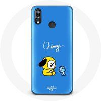 Maniacase Hoesje voor Huawei P20 Lite Bangtan BTS BT21 Chimmy Jimin Blauwe Achtergrond