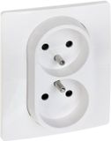 Legrand Niloe Serie - Dubbele Stopcontact - 230 V - 16 A - Wit