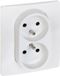 Legrand Niloe Serie - Dubbele Stopcontact - 230 V - 16 A - Wit