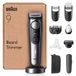 Braun Baardtrimmer Series 9, draadloze baardtrimmer heren, BT9545, chroom