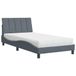 vidaXL Bed met matras "Hanko", donkergrijs, 100x200 cm, fluweel