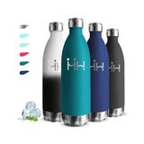 Thermosfles, 1 Liter, Bpa-Vrij, Roestvrijstalen Waterfles, Lekvrij, Thermofles, Houdt 12 Uur Warm / 24 Uur Koud, Metalen Fles voor School, Fitness, Camping