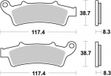 Ferodo Remblokken voor Aprilia 125 Atlantic Scooter 2006-2012 SPD00/SPE00 / AV / FDB2105EF Nieuw