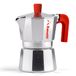 Zanetti Mama Red Edition Aluminium Koffiezetapparaat, 6 Kopjes
