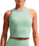 Nike One Fitted Dri-FIT Cropped Tanktop Dames - Maat XS - Groen