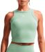 Nike One Fitted Dri-FIT Cropped Tanktop Dames - Maat XS - Groen