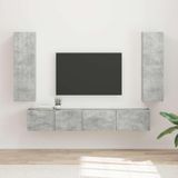 Maison Exclusive meuble TV, 3 pièces, couleur béton, fibre de bois