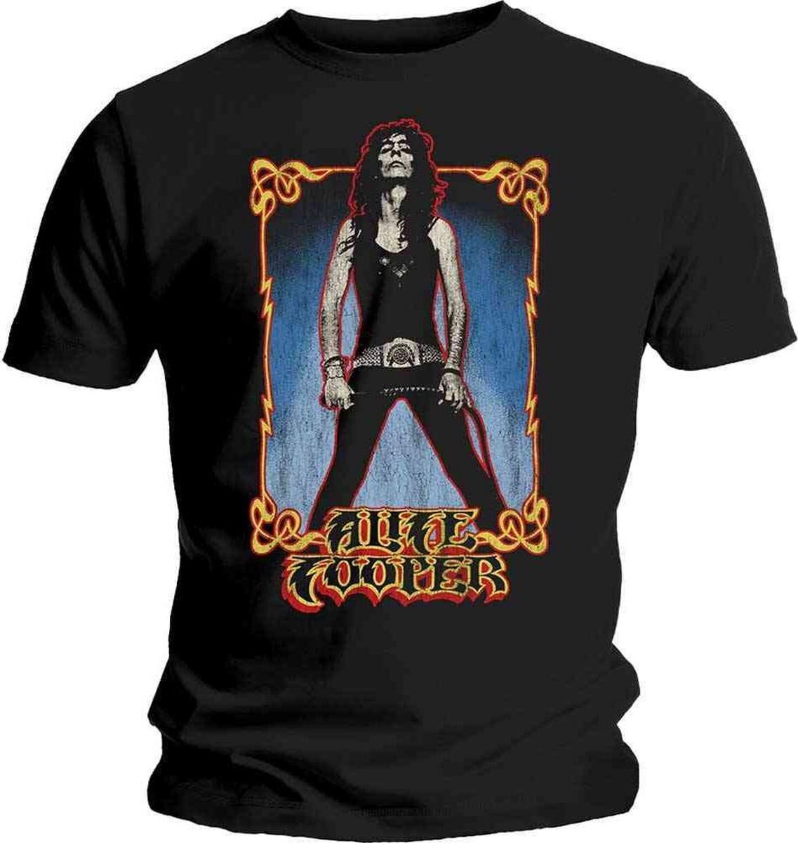 Rocks-Off Alice Cooper Heren Tshirt -M- Vintage Whip Washed Zwart