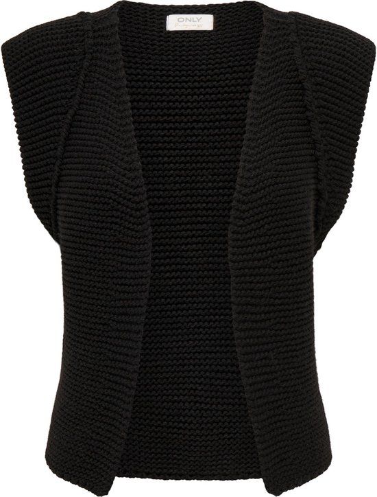 ONLY ONLLOUI VEST EX KNT Women's Vest - Size L - Black - Casual - 100% Acrylic - Fall/Winter 2024
