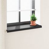 vidaXL Raamdorpel Zwart met houtnerf 60 x 35 x 4,5 cm PVC
