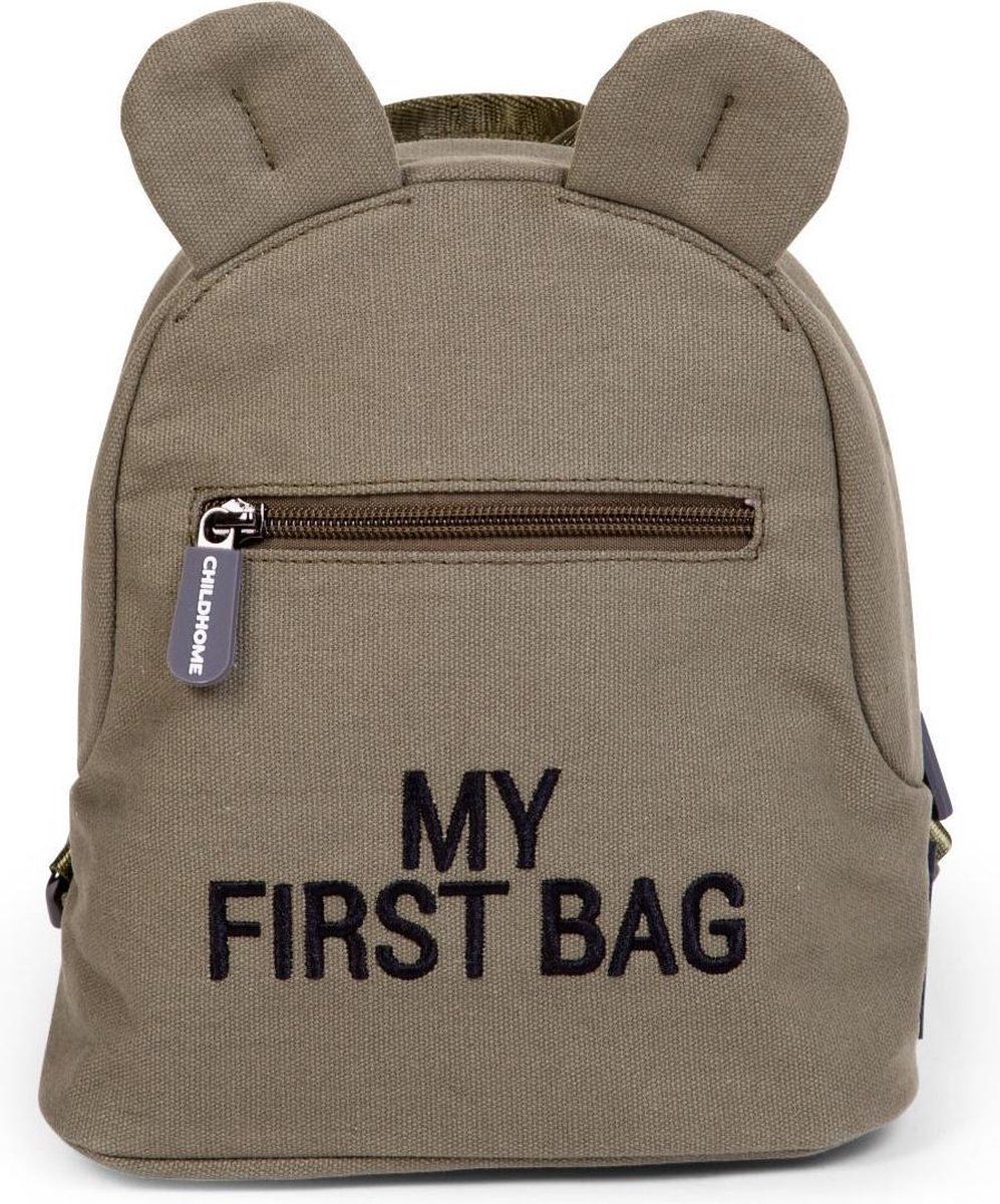 Childhome Kinderrugzak My First Tas canvas kaki